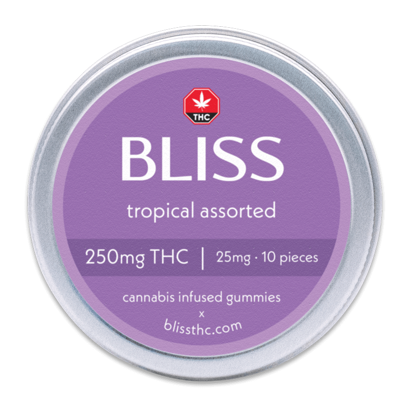 BLISS Infused Gummies TROPICAL ASSORTED 250MG.png BLISS Infused Gummies TROPICAL ASSORTED 250MG.png