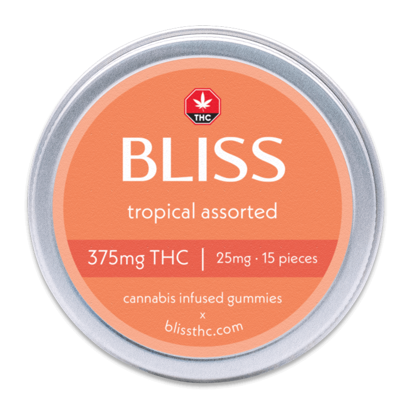 BLISS Infused Gummies TROPICAL ASSORTED 375MG.png BLISS Infused Gummies TROPICAL ASSORTED 375MG.png