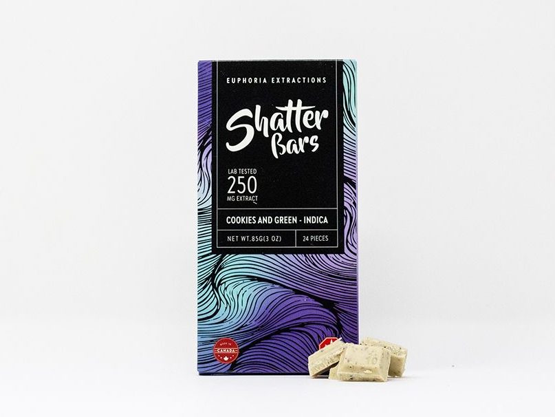 Euphoria Extractions Indica Shatter Bar 250MG Cookies and Green e1649791875674.jpeg Euphoria Extractions Indica Shatter Bar 250MG Cookies and Green e1649791875674.jpeg