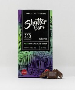 Euphoria Extractions Indica Shatter Bar 250MG Vegan Dark Chocolate Sugar Free e1649791804728.jpeg