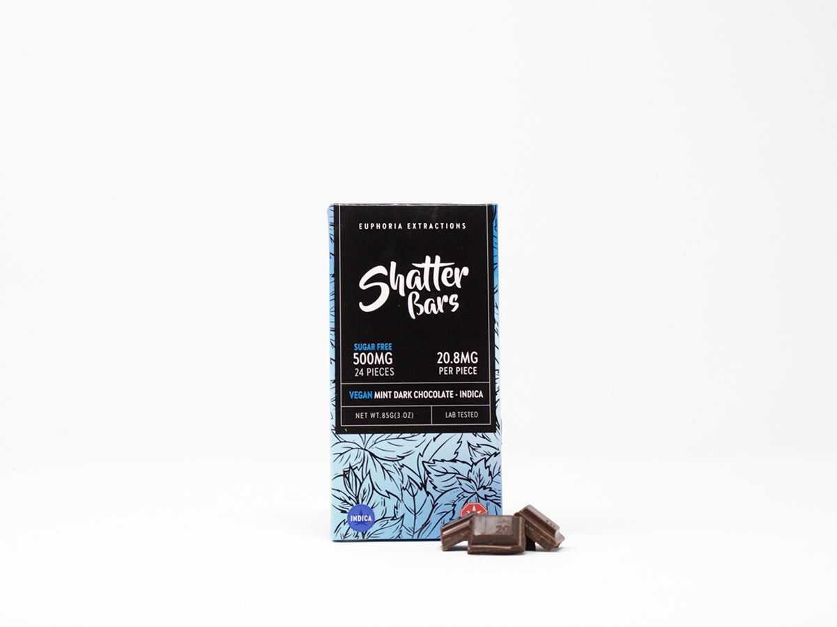 Euphoria Extractions Indica Shatter Bar 500MG Mint.jpeg Euphoria Extractions Indica Shatter Bar 500MG Mint.jpeg