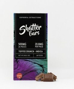 Euphoria Extractions Indica Shatter Bar 500MG Toffee Crunch e1649791781333.jpeg