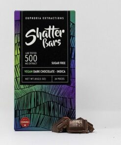 Euphoria Extractions Indica Shatter Bar 500MG Vegan Dark Chocolate Sugar Free e1649791765108.jpeg