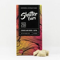 Euphoria Extractions Sativa Shatter Bar 250MG Cookies and Green e1679591949972.jpeg