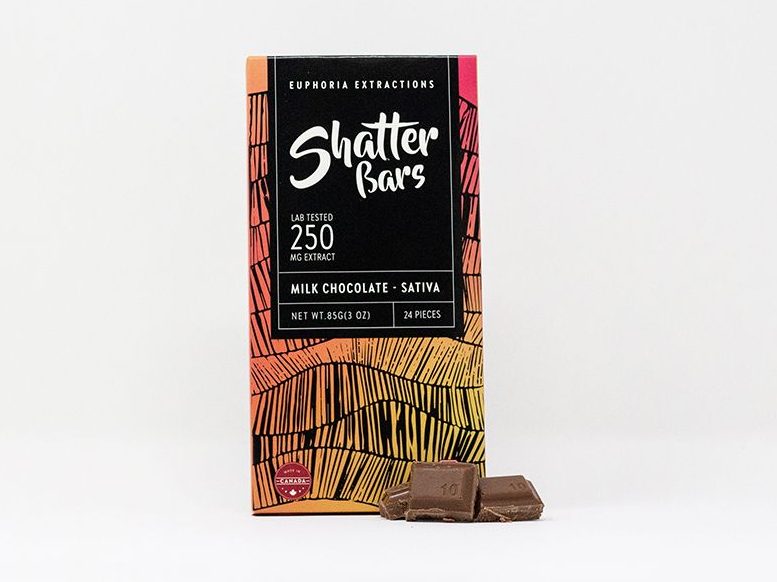 Euphoria Extractions Sativa Shatter Bar 250MG Milk Chocolate e1649791692672.jpeg Euphoria Extractions Sativa Shatter Bar 250MG Milk Chocolate e1649791692672.jpeg