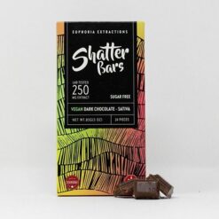 Euphoria Extractions Sativa Shatter Bar 250MG Vegan Dark Chocolate Sugar Free e1649791729617.jpeg