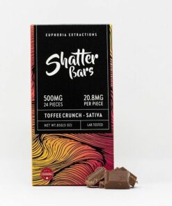 Euphoria Extractions Sativa Shatter Bar 500MG Toffee Crunch e1649791653550.jpeg