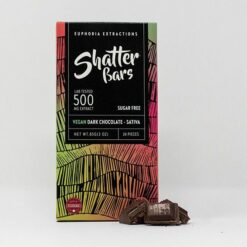 Euphoria Extractions Sativa Shatter Bar 500MG Vegan Dark Chocolate Sugar Free e1649791619700.jpeg