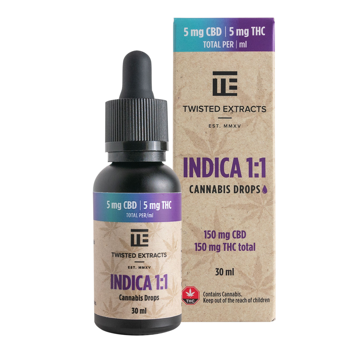 Twisted Extracts Indica 11 Cannabis Oil Drops 150MG THC 150MG CBD 1.jpg Twisted Extracts Indica 11 Cannabis Oil Drops 150MG THC 150MG CBD 1.jpg